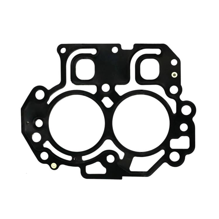 Cylinder gasket with two large round openings and small bolt holes, black