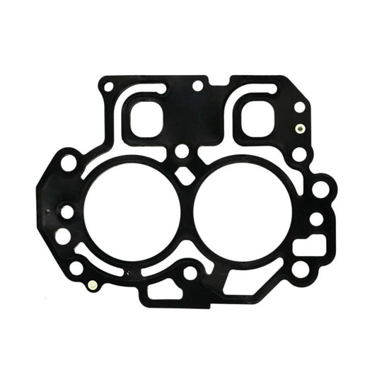 Cylinder gasket with two large round openings and small bolt holes, black