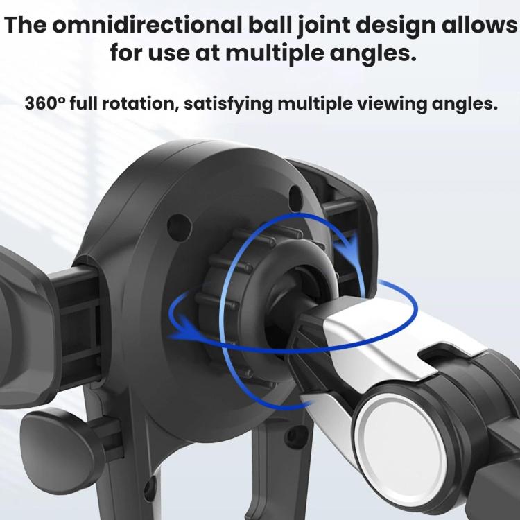 Car phone holder with omnidirectional ball joint and multi-angle rotation ring