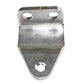 Metal outboard motor hanger bracket with two top holes and a central mounting hole