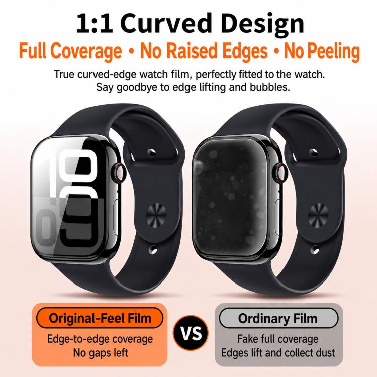 Screen Protector Anti-Glare HD Clear Protective Film, For Apple Watch Series 10 46mm, For Apple Watch Series 10 42mm, For Apple Watch Series 9/8/7 45mm, For Apple Watch Series 9/8/7 41mm, For Apple Watch SE/Series 6/5/4 44mm                            ...