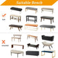 Velvet Stretch Bench Cover Elastic Rectangular Dining Bench Slipcover With Straps