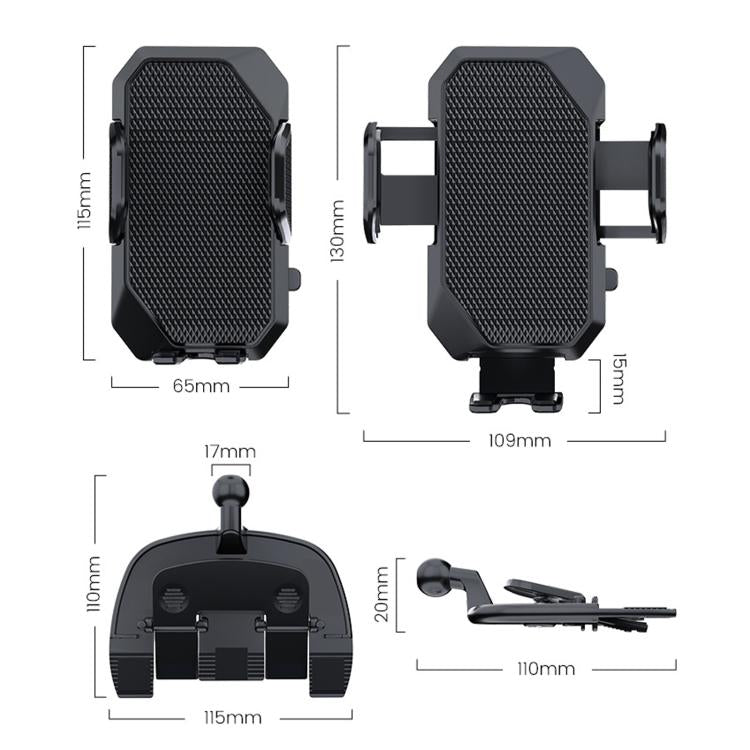 Car CD Slot Rotatable Phone Navigation Holder, Car CD Slot