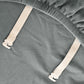 Dark gray velvet chair seat cover with buckle straps and elastic hem