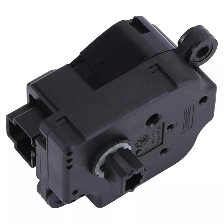 Black heater control motor actuator showing latch and front wiring connector