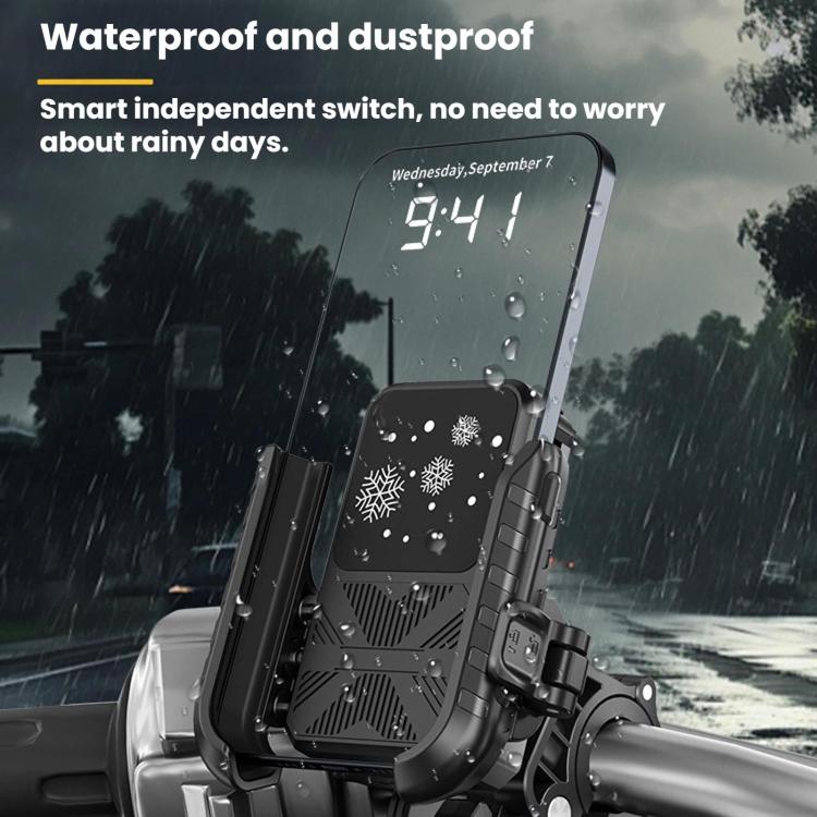 Motorcycle Semiconductor Cooling Mobile Phone Live Streaming Heat Sink Bracket, Handlebars