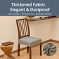 Gray textured dining chair seat cover with thick fabric and full wrap fit