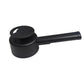 Black steam diverter base with round lid and long outlet tube