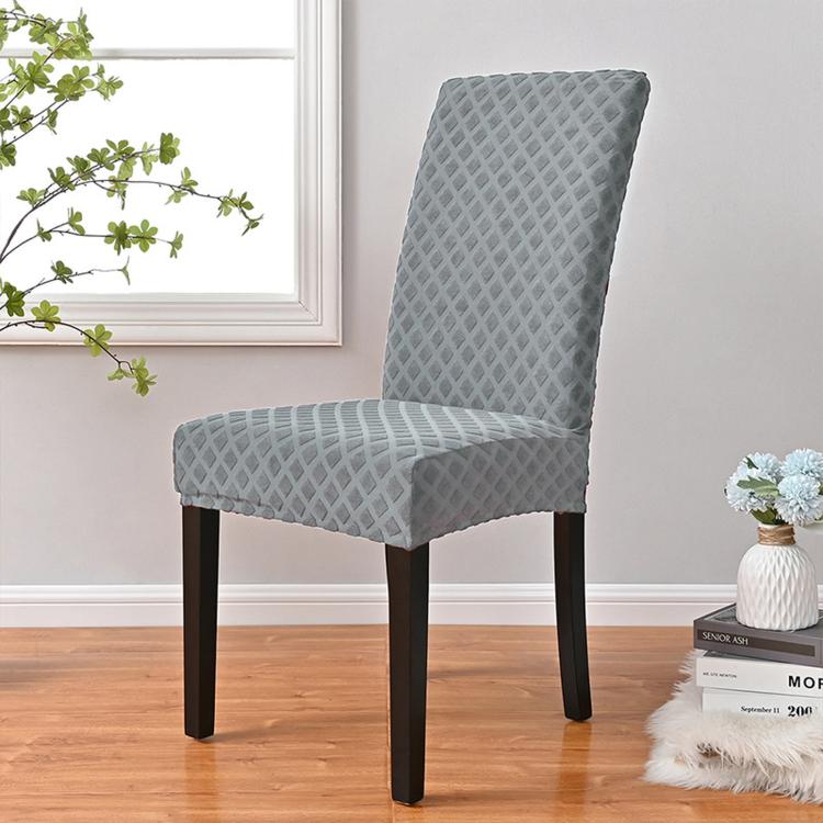 Stretch Dining Chair Cover Rhombus High Back Kitchen Chair Slipcover, M 45-60cm Height, L 60-70cm Height