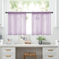 2-Piece Set Sheer Cafe Tier Curtains Rod Pocket Small Window Voile Curtains For Kitchen Bathroom, 76x60cm, 76x92cm, 132x46cm