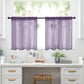 2-Piece Set Sheer Cafe Tier Curtains Rod Pocket Small Window Voile Curtains For Kitchen Bathroom, 76x60cm, 76x92cm, 132x46cm