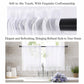 2-Piece Set Sheer Cafe Tier Curtains Rod Pocket Small Window Voile Curtains For Kitchen Bathroom, 76x60cm, 76x92cm, 132x46cm