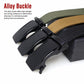 Men's elastic nylon work belt with automatic alloy buckle, dark strap