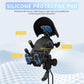 Motorcycle wireless charging phone holder with silicone protective pads on contact points