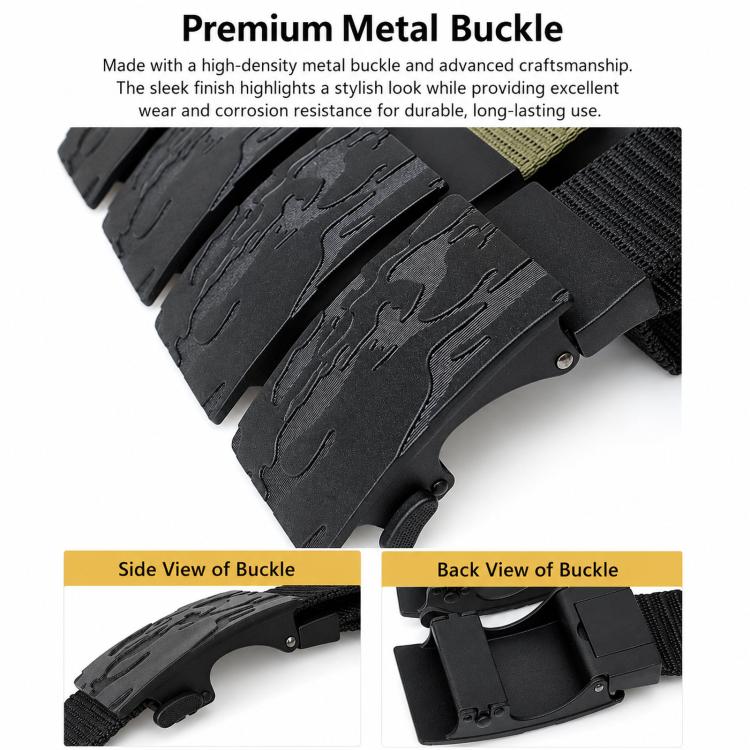 Automatic Buckle Belt Men Outdoor Nylon Belt, 105cm, 115cm, 125cm