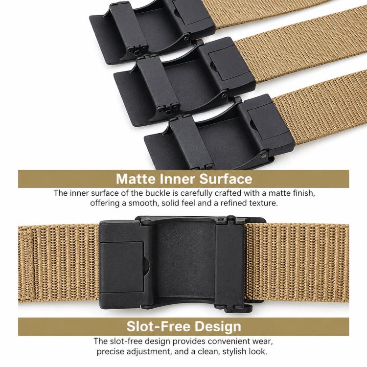 Automatic Buckle Belt Men Outdoor Nylon Belt, 105cm, 115cm, 125cm