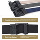 Nylon automatic buckle belt with black buckle and textured fabric strap