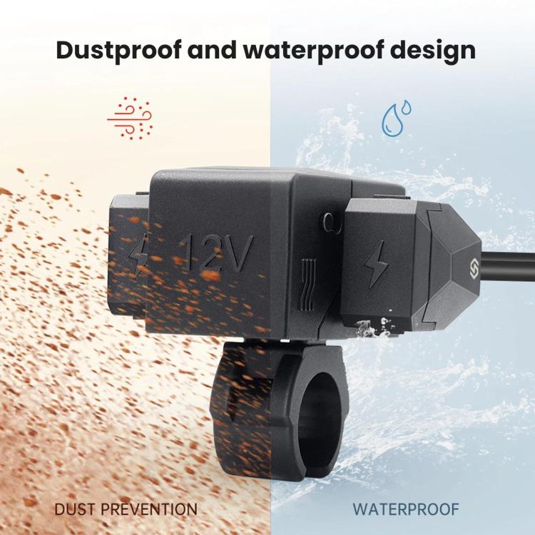 Motorcycle Mobile Phone QC3.0 Waterproof PD Fast Charging USB Charger