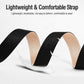 Two-tone nylon belt strap with rotating pin-style buckle, black and tan
