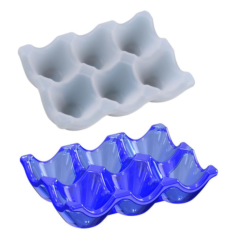 6-Cup Egg Holder Resin Mold Silicone Egg Tray Mold for Epoxy Casting