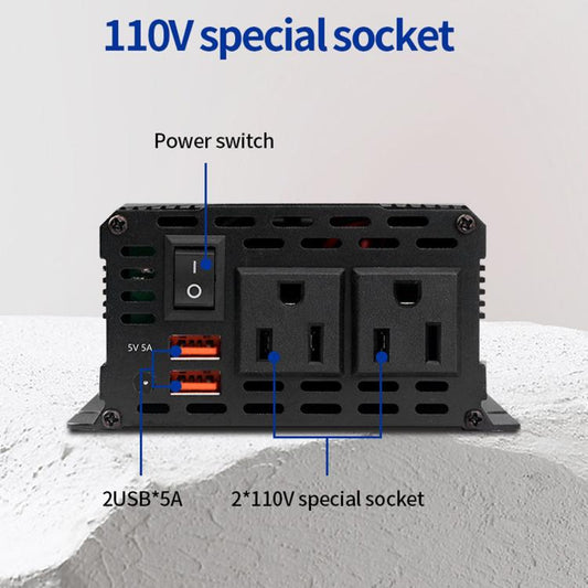 XUYUAN 12V To 110V Car-Modified Sine Wave Inverter 500W With Display Screen