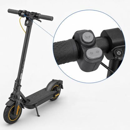 Electric scooter horn and turn-signal switch assembly with black control buttons