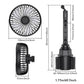 SHUNWEI 12V/24V Car Cup Holder Fan With USB Single Head, SD-2701