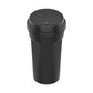 Car trash can with lid, matte black round-top container with compact upright shape
