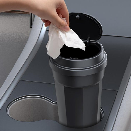 Multifunctional Car Trash Can Mini Vehicle Storage Bucket & Ashtray, Car Trash Can With Lid