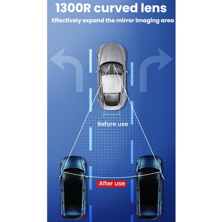 SHUNWEI Adjustable Suction Cup Wide-angle Reversing Mirror