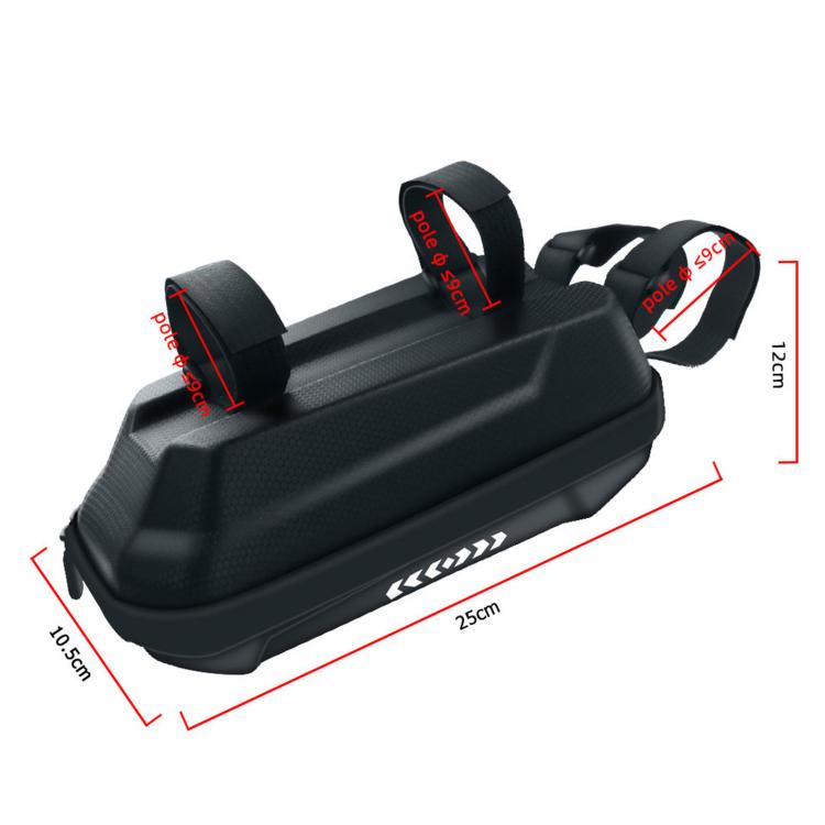 2L Waterproof Electric Scooter Handlebar Bag EVA Hard Shell Front Hanging Storage Pack for Bicycles, 2L