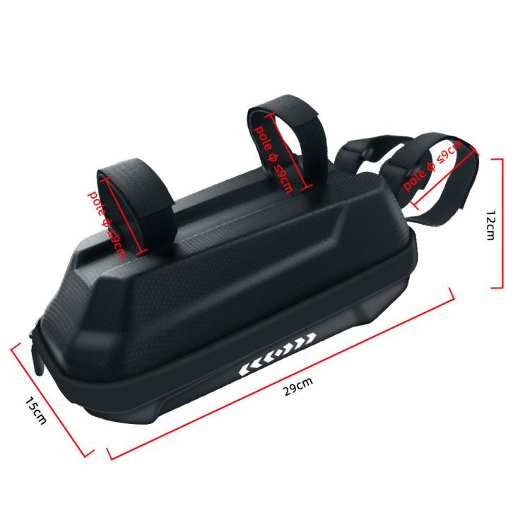 3L Waterproof Electric Scooter Handlebar Bag EVA Hard Shell Front Hanging Storage Pack for Bicycles, 3L