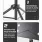 Sheet music stand page retainer hardware on the tray mount