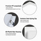 Recessed LED downlight with white PP lampshade, all-plastic rear housing, spring clips