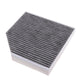 Cabin air filter, rectangular filter element with evenly spaced pleats