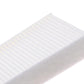 Cabin air filter, close-up of white pleated filter folds