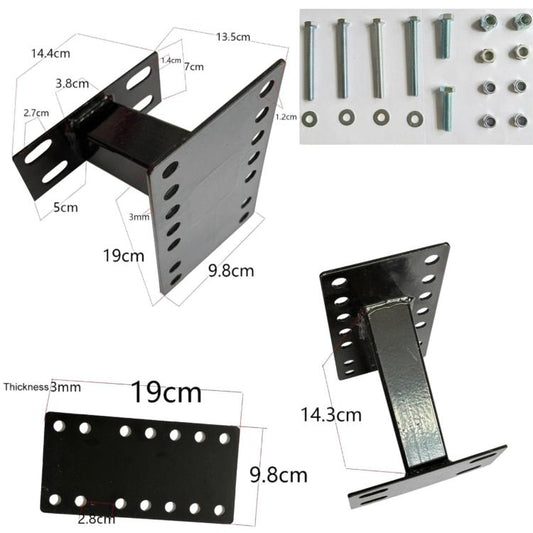 Universal Metal Spare Tire Carrier For Cars Unlocked Trailer Spare Tire Mount Trailer Accessory, Metal Spare Tire Carrier
