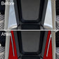 Motorcycle side tunnel protection inner stickers, red accents on the inner side tunnel area