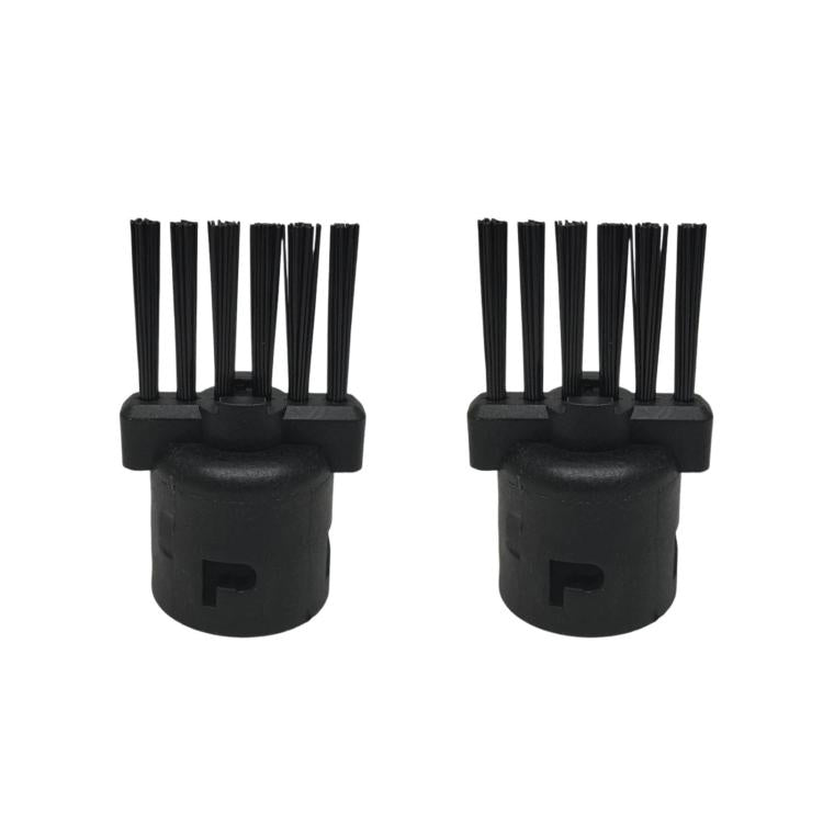 Two sets of black bristle brush inserts for shoe washing brush attachment