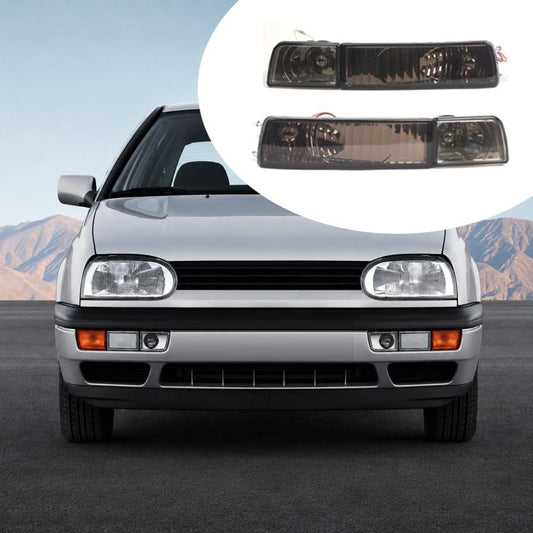 For 1992-1997 Volkswagen Golf / Jetta Front Bumper Crystal Fog Light Kit 1HM941777 / 1HM941778