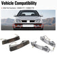 Front bumper fog light set with smoked gray and crystal clear lens styles