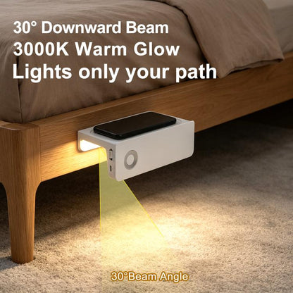 2-In-1 Motion Sensor Nightlight With Phone Shelf Rechargeable LED Sconce For Restroom