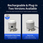 White LED projector stage light with round top, glowing base light and short legs