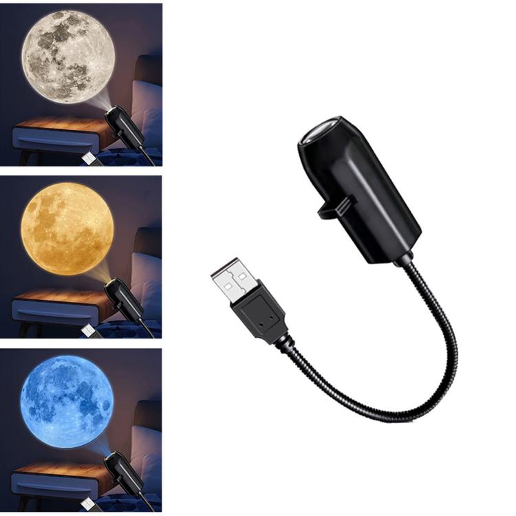 USB LED projector night lamp with planet slide set and USB cable
