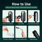Black USB LED projector light with replaceable slide being inserted into slot