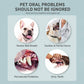 Pet oral problems poster showing dog and cat dental issues with mouth and teeth photos