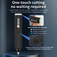 Black ultrasonic cutting pen with metal tip and round power button