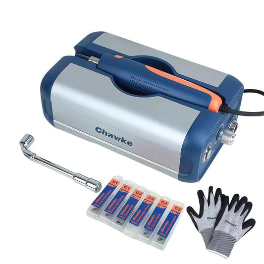 Handheld Ultrasonic Cutter Tool Kit For Plastic Sprue Deburring 3D Print Model Craft Carving, Chawke 8-Piece Set Basic, Chawke 14-Piece Set Upgraded
