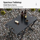 Folding Camping Table Carbon Steel Portable Outdoor Picnic Desk, With Light Stand, Single Table
