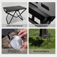 Folding Camping Table Carbon Steel Portable Outdoor Picnic Desk, With Light Stand, Single Table